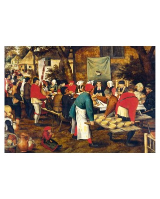 Puzzle 2000 piese Grafika - Pieter Bruegel: Peasant Wedding, 1567-1568 (Grafika-F-30003)