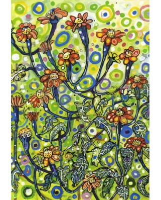 Puzzle 1000 piese Grafika - Sally Rich: Mexican Sunflowers (Grafika-F-32537)