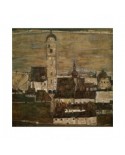 Puzzle 1000 piese Grafika - Egon Schiele: Stein sur le Danube II, 1913 (Grafika-T-02226)