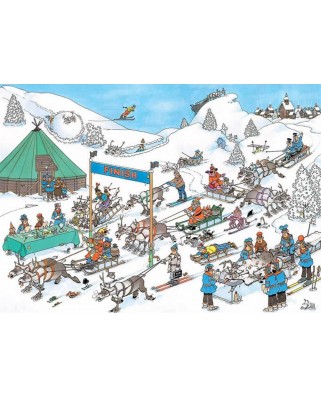Puzzle 500 piese Jumbo - Jan Van Haasteren: Reindeer Race (Jumbo-20051)