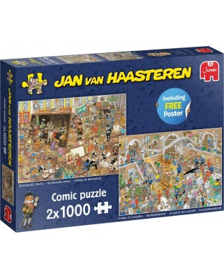 Puzzle 2x1.000 piese Jumbo - Jan Van Haasteren: Rembrandt's Studio (Jumbo-20052)