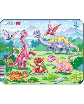 Puzzle 7 piese Larsen - Dinosaurs (Larsen-V6-4)