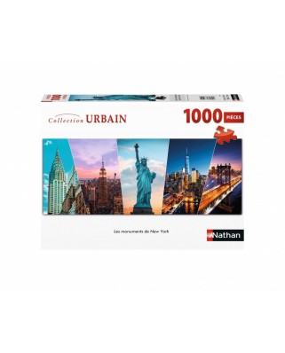 Puzzle 1000 piese panoramic Nathan - Monuments of New York (Nathan-87458)