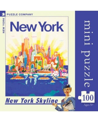 Puzzle 100 piese mini New York Puzzle Company - NYC Skyline Mini (New-York-Puzzle-AA715)