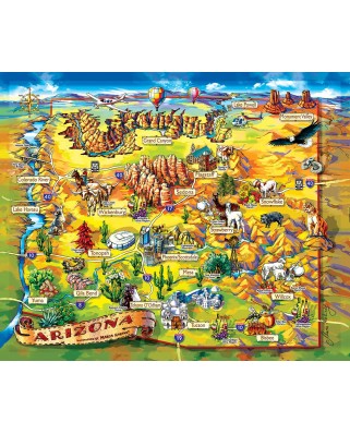 Puzzle 1000 piese SunsOut - Maria Rabinky: Arizona Map (Sunsout-20525)