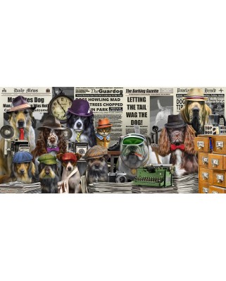 Puzzle 1000 piese panoramic SunsOut - News Hounds (Sunsout-49088)