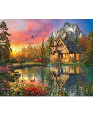Puzzle 1000 piese SunsOut - Dominic Davison: The Mountain Cabin (Sunsout-50071)