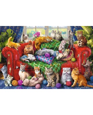 Puzzle 1500 piese Trefl - Kitten on the Sofa (Trefl-26198)
