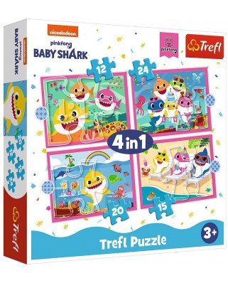 Puzzle 12/15/20/24 piese Trefl - Baby Shark (Trefl-34378)