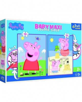 Puzzle 2x10 piese fata/verso Trefl - Baby Maxi Puzzle - Peppa Pig (Trefl-43001)
