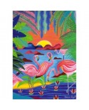 Puzzle 1000 piese Pieces & Peace - Sigal Orane: Flamants Roses (Pieces-and-Peace-0013)