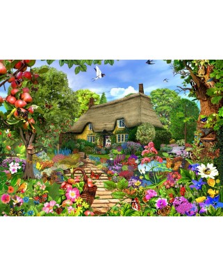 Puzzle 1500 piese Bluebird Puzzle - English Cottage Garden (Bluebird-Puzzle-F-90010)
