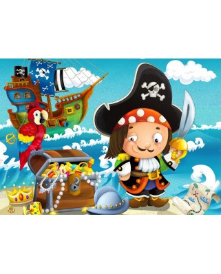 Puzzle 48 piese Bluebird Puzzle - The Treasure of the Pirate (Bluebird-Puzzle-F-90045)