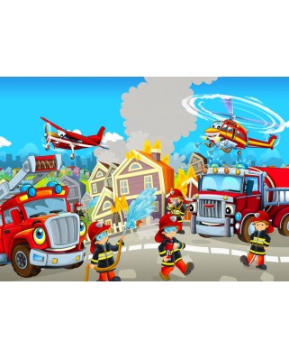 Puzzle 48 piese Bluebird Puzzle - Fire Rescue Team (Bluebird-Puzzle-F-90048)