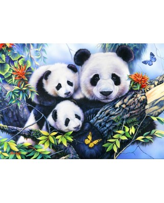Puzzle 1000 piese Bluebird Puzzle - Panda Family (Bluebird-Puzzle-F-90154)