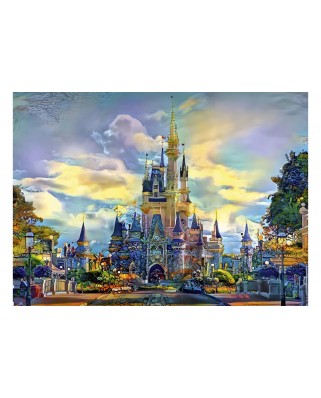 Puzzle 1000 piese Bluebird Puzzle - Gavidia Pedro: Walt Disney World Castle, Orlando, Floride, USA (Bluebird-Puzzle-F-90290)