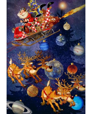 Puzzle 1000 piese Bluebird Puzzle - Francois Ruyer: Santa Claus is arriving! (Bluebird-Puzzle-F-90316)