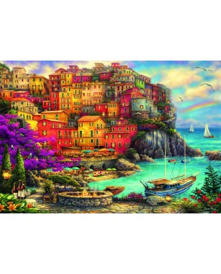 Puzzle 1000 piese Bluebird Puzzle - Chuck Pinson: A Beautiful Day at Cinque Terre (Bluebird-Puzzle-F-90325)