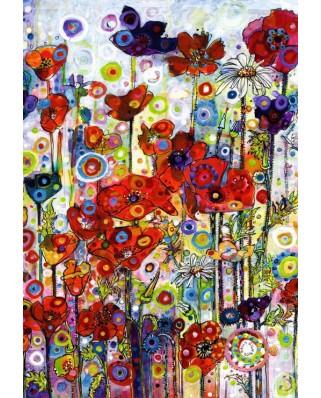 Puzzle 1000 piese Bluebird Puzzle - Sally Rich: Poppies (Bluebird-Puzzle-F-90363)