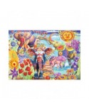 Puzzle 1000 piese Bluebird Puzzle - Elephants in the Garden (Bluebird-Puzzle-F-90367)