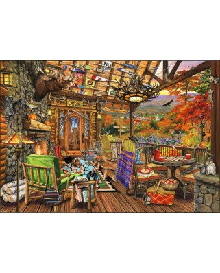 Puzzle 1000 piese Bluebird Puzzle - Adirondack Porch (Bluebird-Puzzle-F-90371)