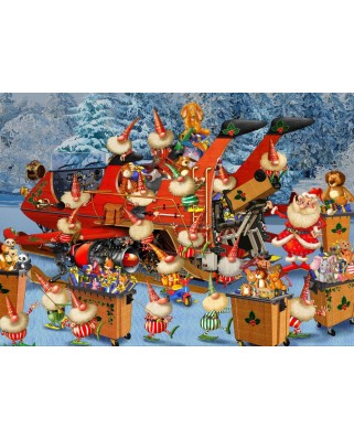 Puzzle 12 piese Bluebird Puzzle - Francois Ruyer: Ready for Christmas Delivery Season (Bluebird-Puzzle-F-90407)