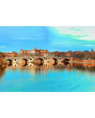 Puzzle 1000 piese Bluebird Puzzle - Toulouse - Pont Neuf (Bluebird-Puzzle-F-90429)