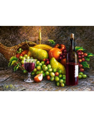 Puzzle 1000 piese Castorland - Fruit and Wine (Castorland-104604)