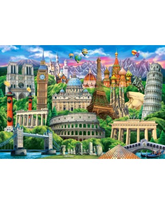 Puzzle 1000 piese Castorland - Famous Landmarks (Castorland-104901)
