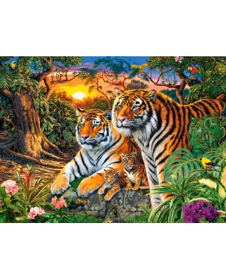 Puzzle 2000 piese Castorland - Tiger family (Castorland-200825)