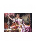 Puzzle 3000 piese Castorland - Wladyslaw Czachorski: Lady in a Purple Dress with Flowers (Castorland-300020)