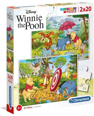 Puzzle 2x20 piese Clementoni - Winnie the Pooh (Clementoni-24516)