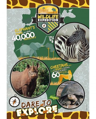 Puzzle 180 piese Clementoni - National Geo Kids - Wildlife Expedition (Clementoni-29207)