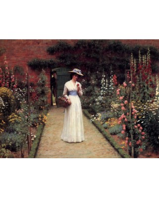 Puzzle 2000 piese Grafika - Leighton Edmund Blair: Lady in a Garden (Grafika-F-30143)
