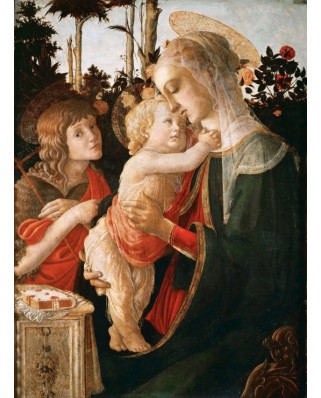 Puzzle 2000 piese Grafika - Sandro Botticelli: Virgin and Child with Young St John the Baptist, 1470-1475 (Grafika-F-30336)