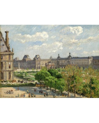 Puzzle 2000 piese Grafika - Camille Pissarro: Place du Carrousel, Paris, 1900 (Grafika-F-30563)