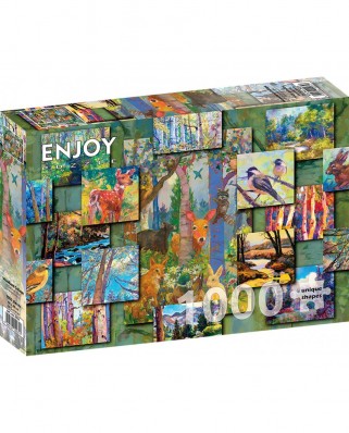 Puzzle 1000 piese ENJOY - Woodland Collage (Enjoy-2031)