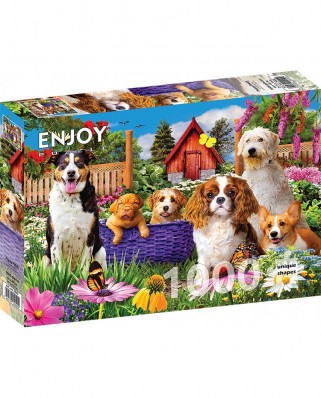 Puzzle 1000 piese ENJOY - Puppy Patch (Enjoy-2040)