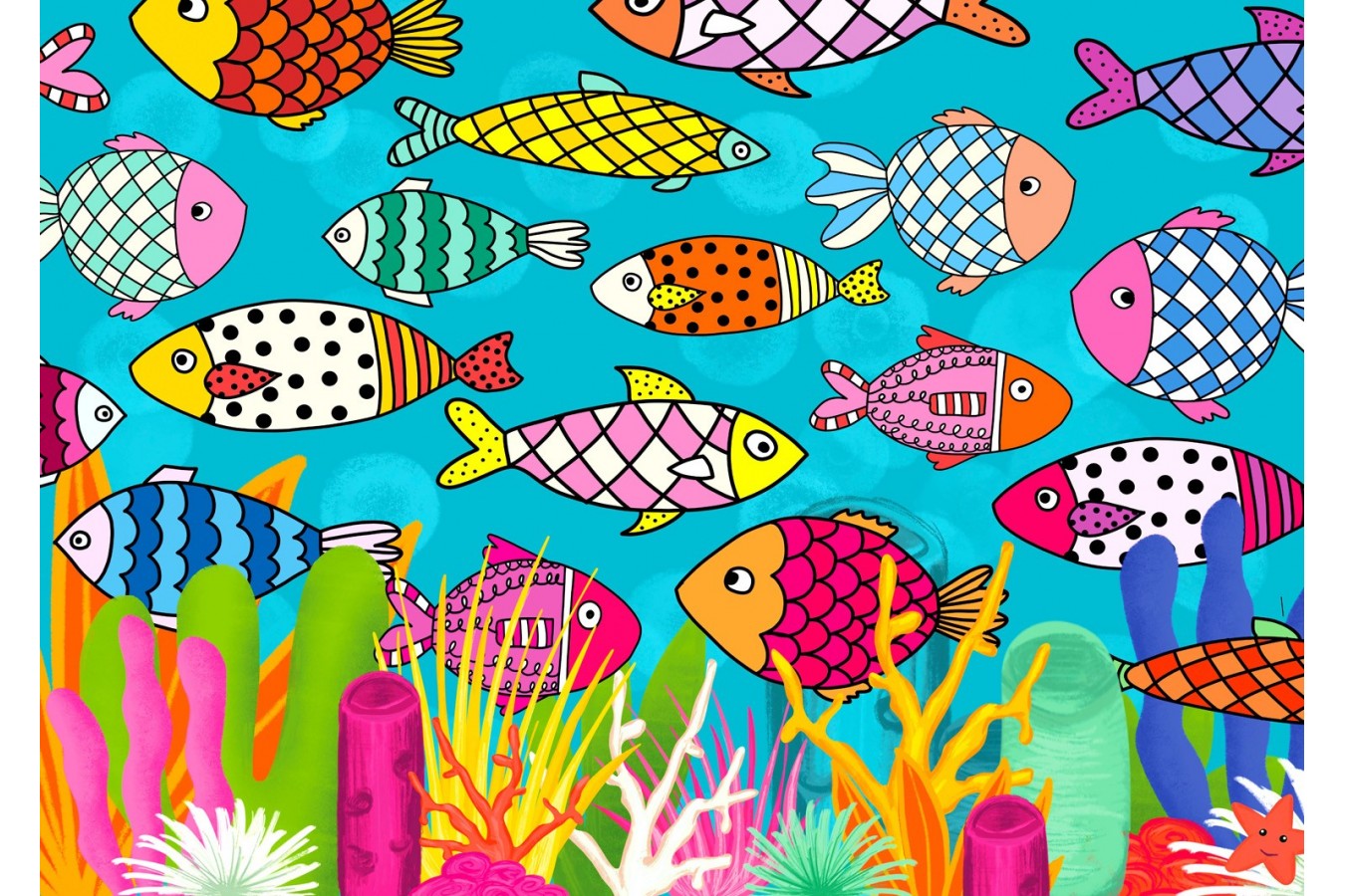 Puzzle 1000 piese ENJOY - Patterned Fishes (Enjoy-2049)