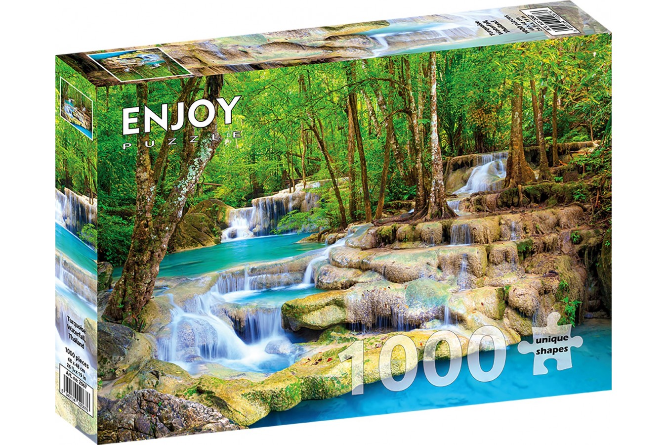 Puzzle 1000 piese ENJOY - Turquoise Waterfall, Thailand (Enjoy-2067)