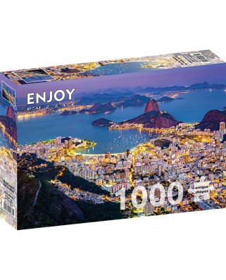 Puzzle 1000 piese ENJOY - Rio de Janeiro by Night, Brazil (Enjoy-2075)