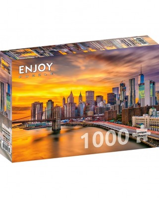 Puzzle 1000 piese ENJOY - New York City Skyline at Dusk (Enjoy-2081)