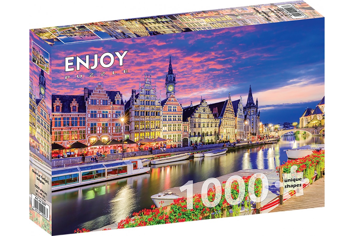 Puzzle 1000 piese ENJOY - Ghent at Twilight, Belgium (Enjoy-2097)