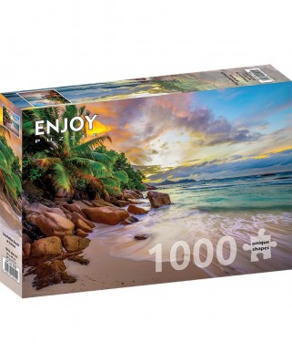 Puzzle 1000 piese ENJOY - Seychelles Beach at Sunset (Enjoy-2102)