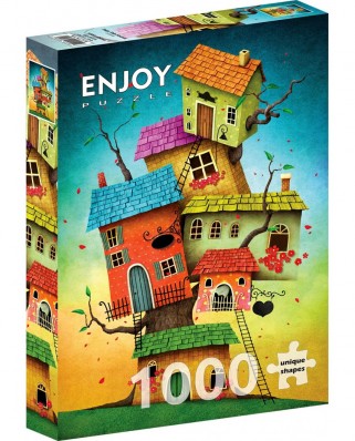 Puzzle 1000 piese ENJOY - Fairy Tale Houses (Enjoy-2119)