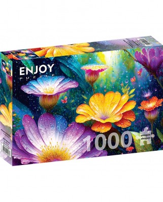 Puzzle 1000 piese ENJOY - Flowers in the Rain (Enjoy-2130)