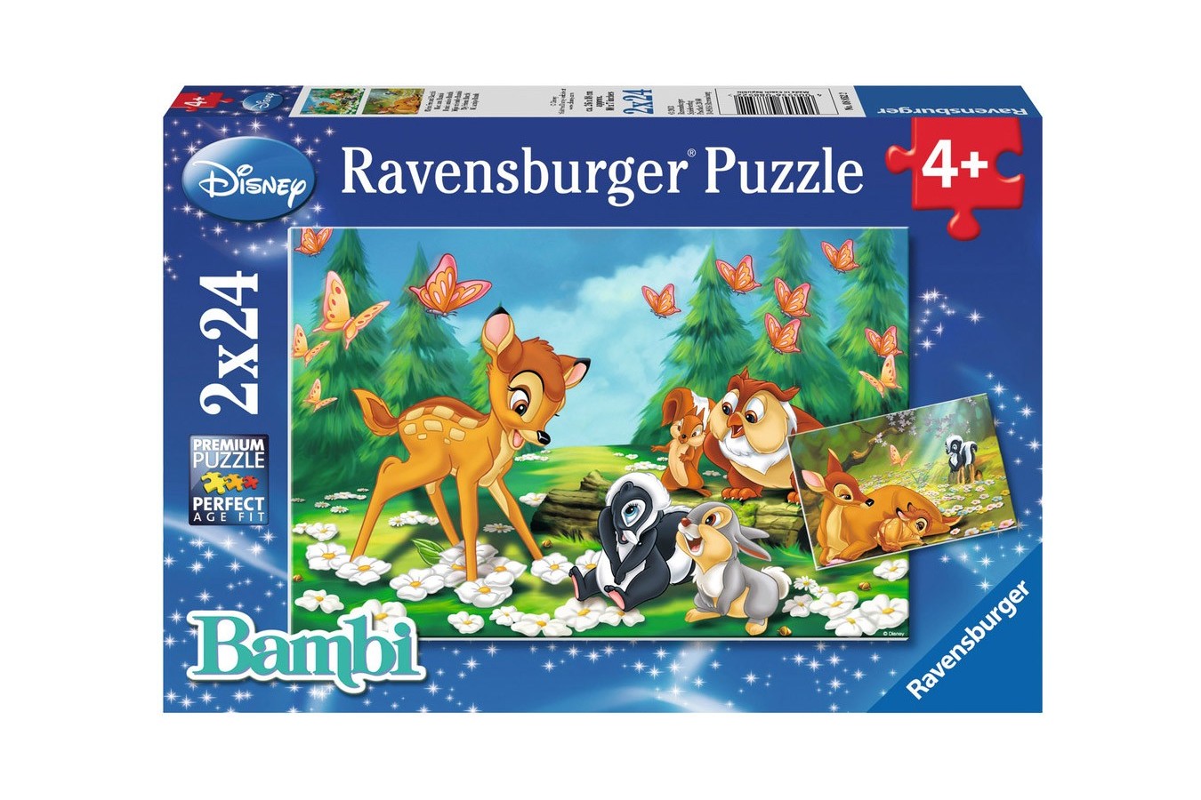 Puzzle Ravensburger - Bambi, 2x24 piese (08852)