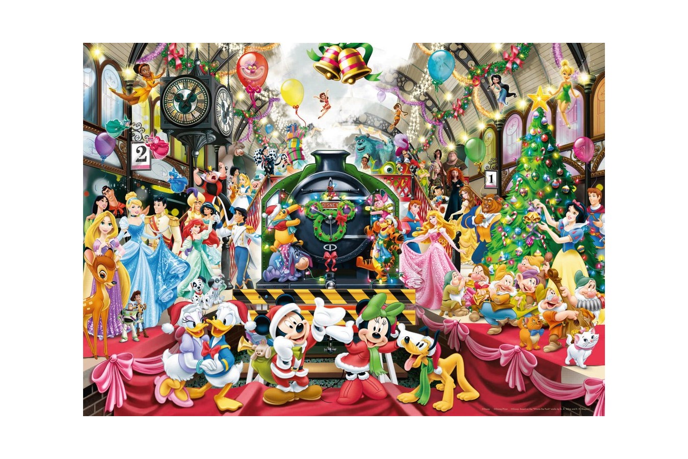 Puzzle Ravensburger - Craciunul In Familia Disney, 1000 piese (19553)