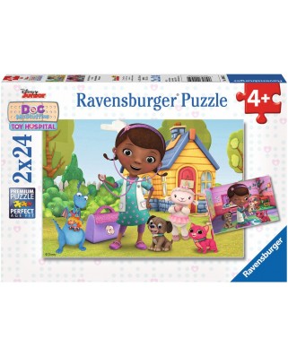 Puzzle Ravensburger - Doctorita Plusica, 2x24 piese (09095)