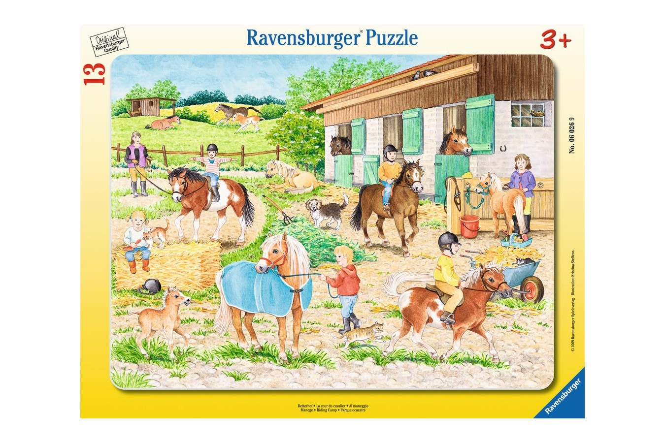 Puzzle Ravensburger - Adapost De Cai, 13 piese (06026)